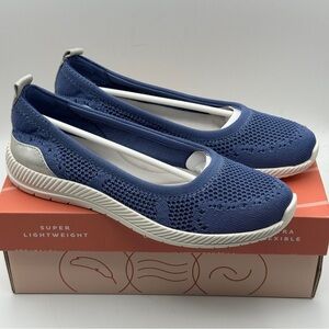 Easy Spirit Glitz 2 Blue Knit Flats Size 6.5M